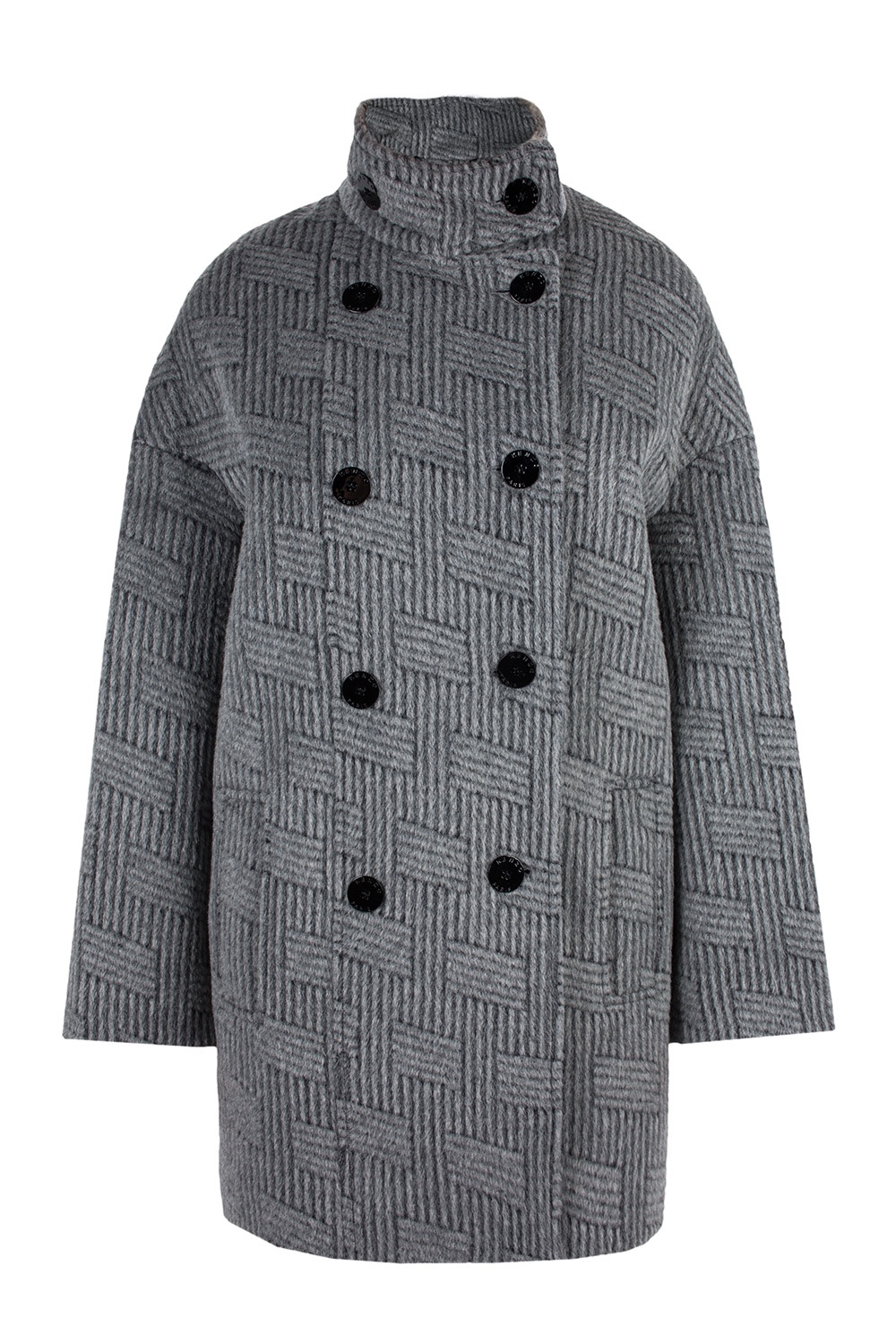 Grey Patterned double-breasted coat Kenzo - Vitkac Canada